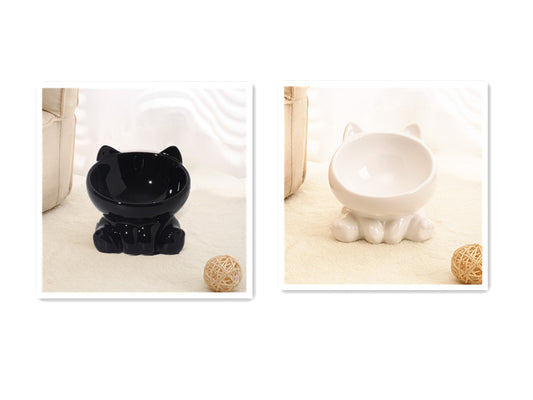 The Tilted Bowl - ergonomic ceramic feeding bowl, hero shot